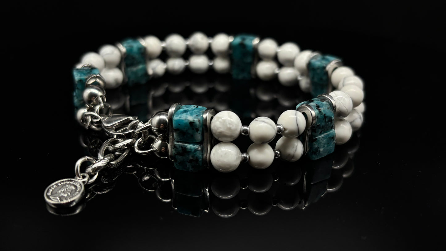 The “Chick In Details” - (White & Turquoise)