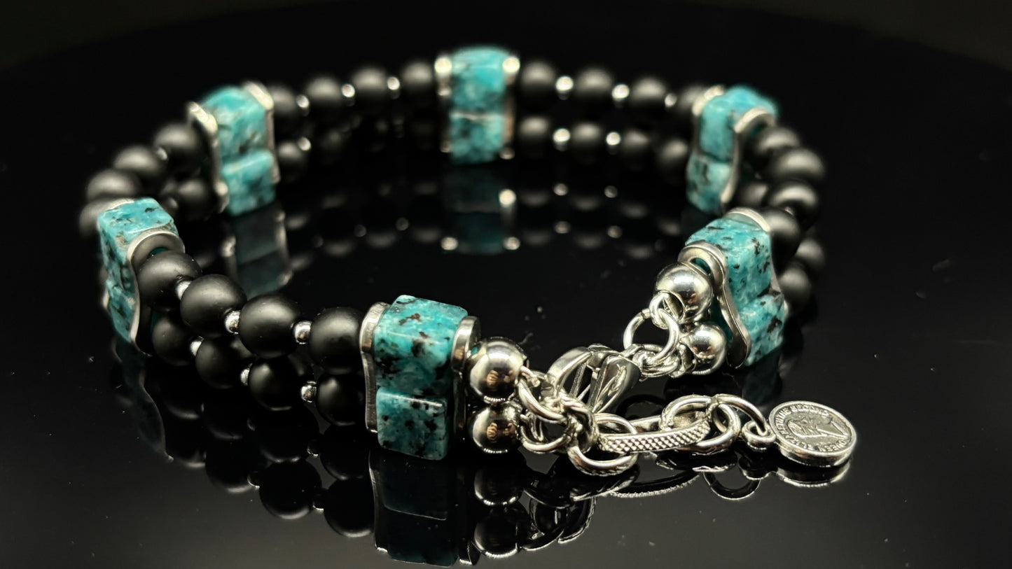 The “Chic in Details” - (Black & Turquoise)