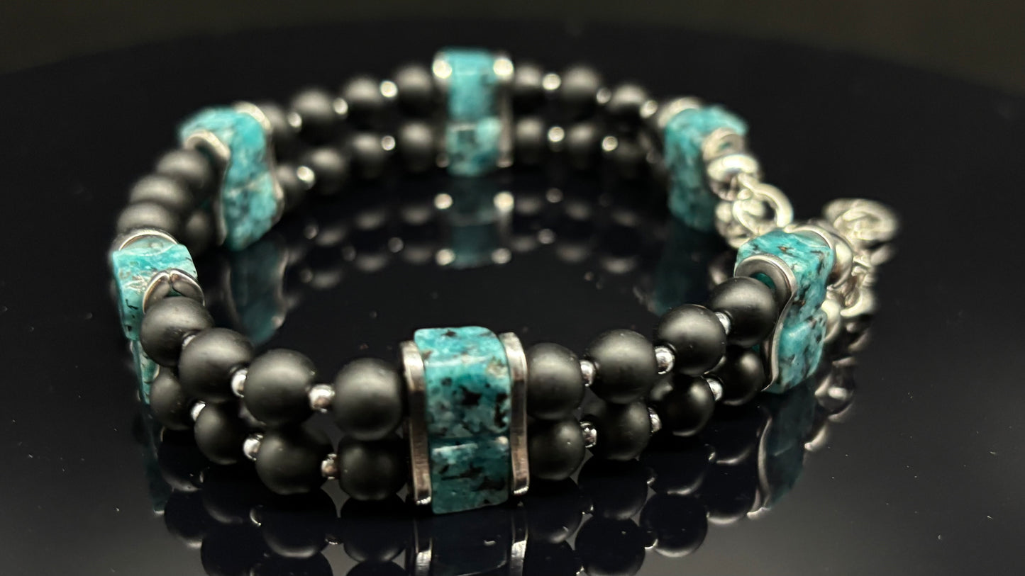 The “Chic in Details” - (Black & Turquoise)